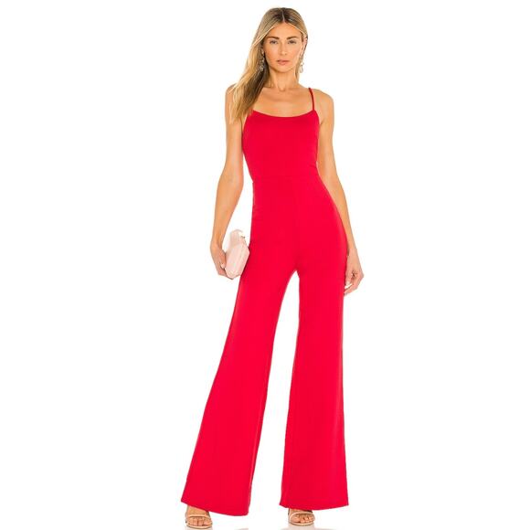 Lovers and Friends Lavinia Jumpsuit in Cherry Red NWT Size Small - Picture 1 of 3